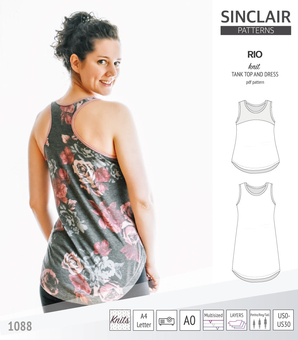 knit tank dress sewing pattern Simplicity Simplicity Pattern 8132 Misses' Tank Dress or Tunic, and Knit Bralette