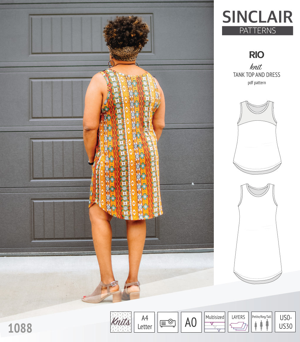 Rio knit top and dress (PDF) Sinclair Patterns Rio knit top and dress (PDF) Sinclair Patterns