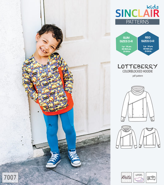 Runberry joggers with pockets, spikes and colorblocking for children (PDF  SEWING PATTERN) - Sinclair Patterns