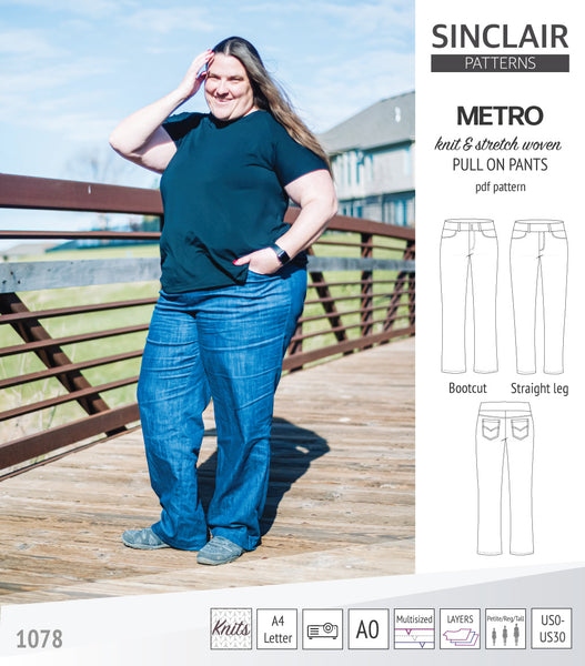 Metro pull on pants (PDF sewing pattern) - Sinclair Patterns