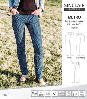 Metro pull on pants (PDF sewing pattern) – Sinclair Patterns