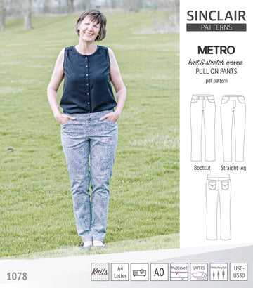 Metro pull on pants (PDF sewing pattern) – Sinclair Patterns