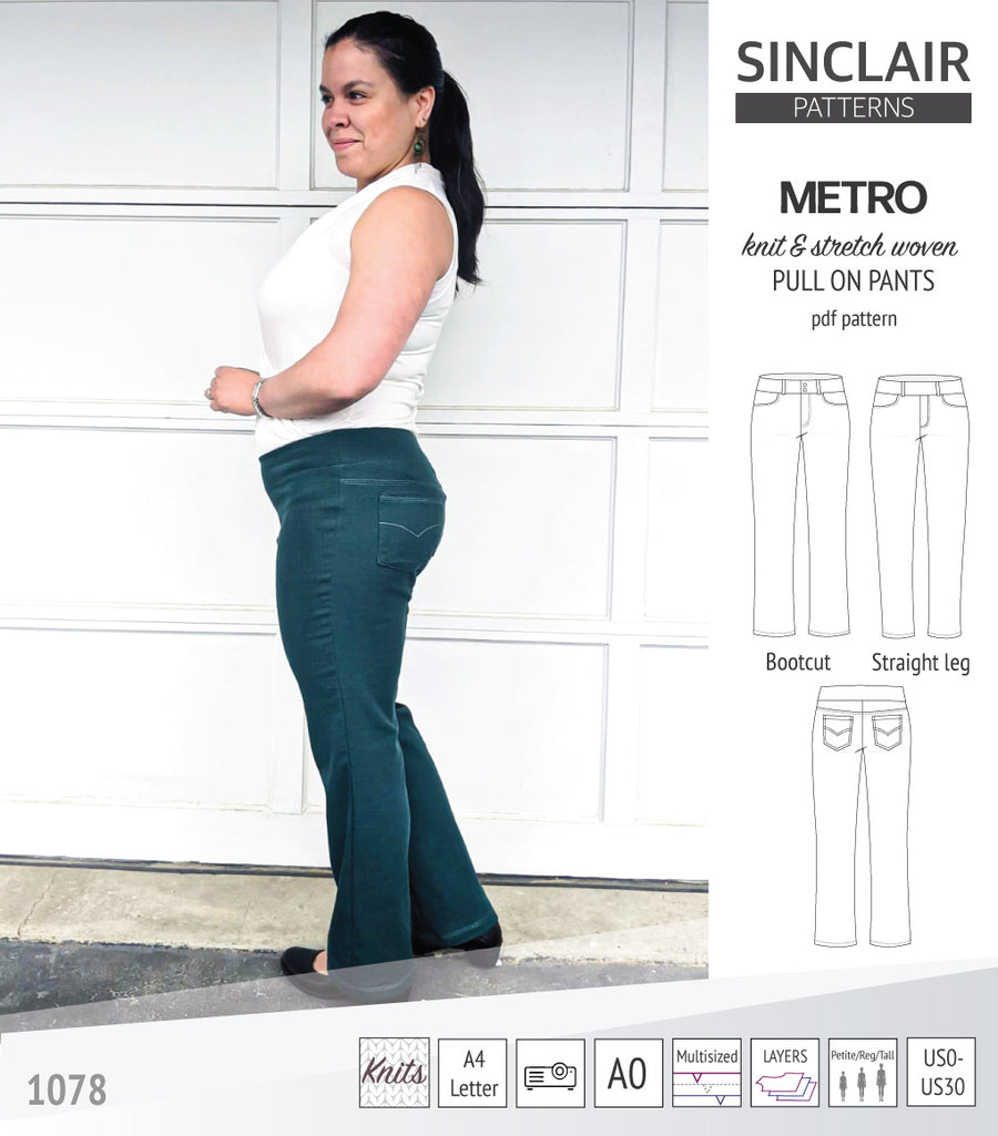 Metro pull on pants (PDF sewing pattern) – Sinclair Patterns