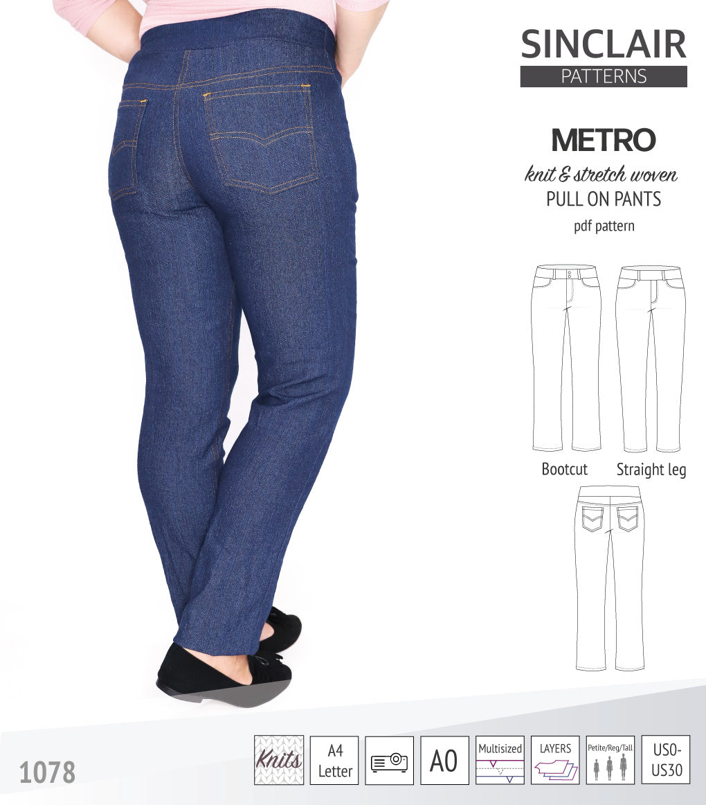 Metro pull on pants (PDF sewing pattern) – Sinclair Patterns metro-pull-on-pants-pdf-sewing-pattern-sinclair-patterns