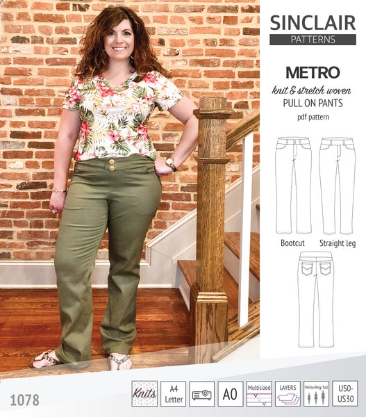 Metro pull on pants (PDF sewing pattern) - Sinclair Patterns