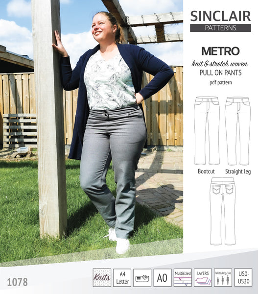 Plus size pants sewing pattern PDF