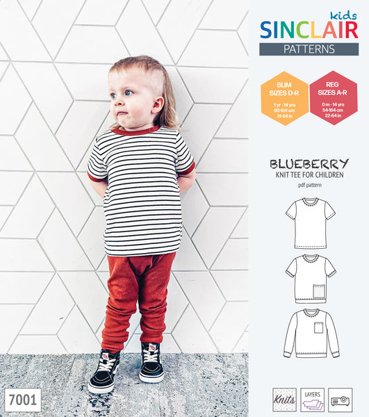 Blueberry classic knit tee with pockets for children (PDF SEWING ...