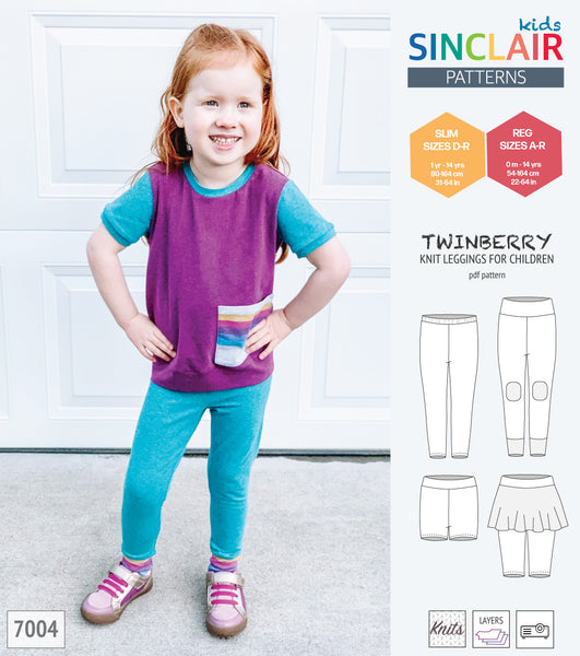 Twinberry leggings with options for children (PDF SEWING PATTERN ...
