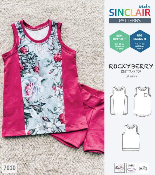 Rockyberry summer knit tank top and singlet for children (PDF SEWING ...