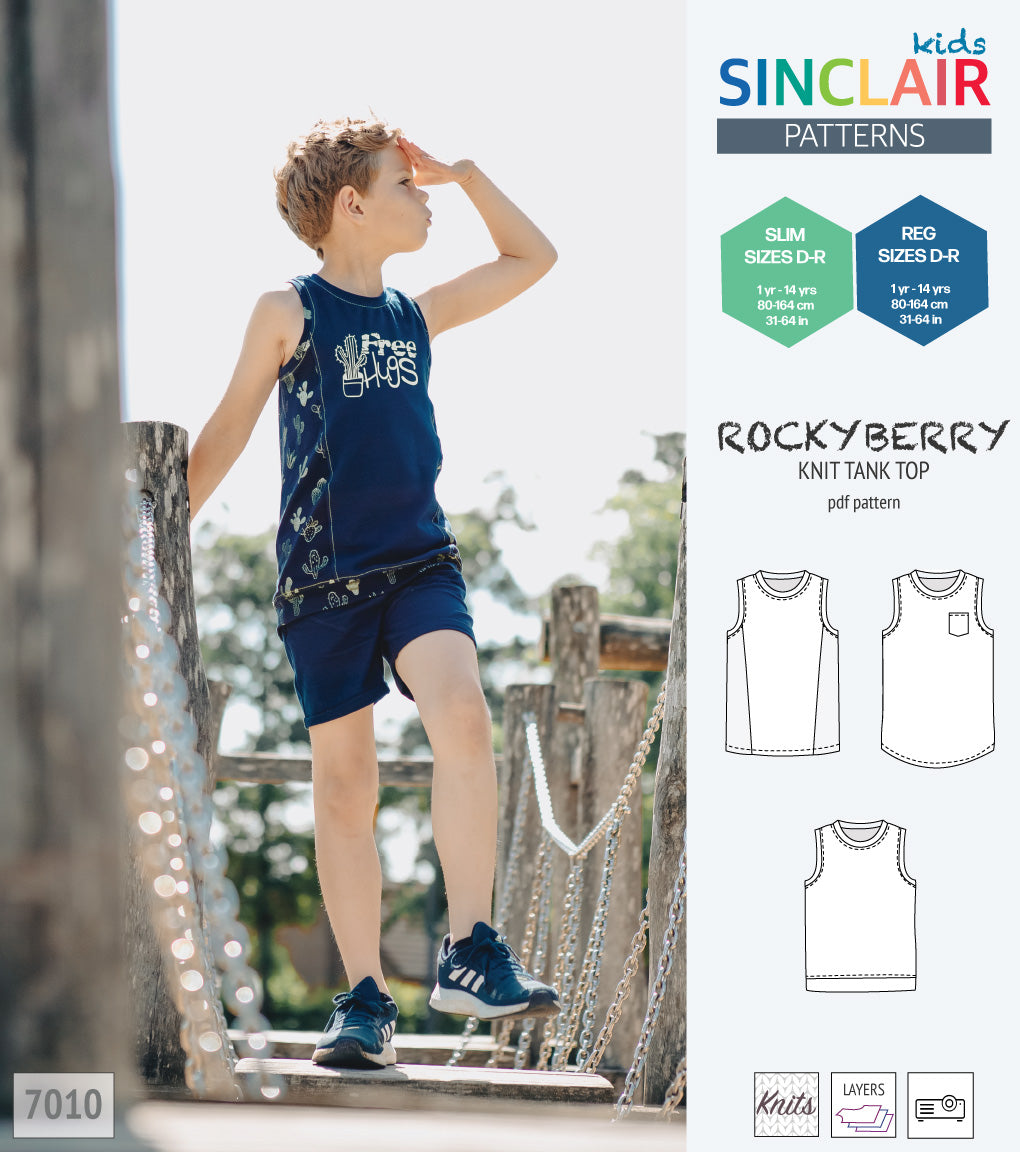 Rockyberry summer knit tank top and singlet for children (PDF SEWING ...