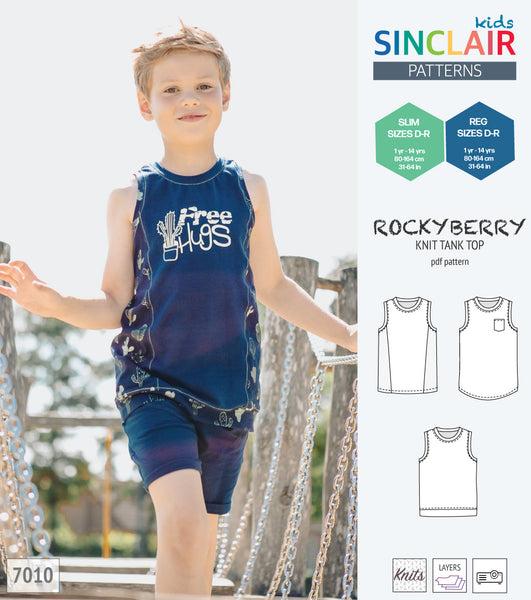 Rockyberry summer knit tank top and singlet for children (PDF SEWING ...