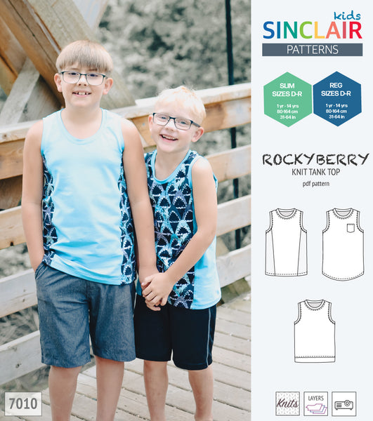 Rockyberry summer knit tank top and singlet for children (PDF SEWING ...