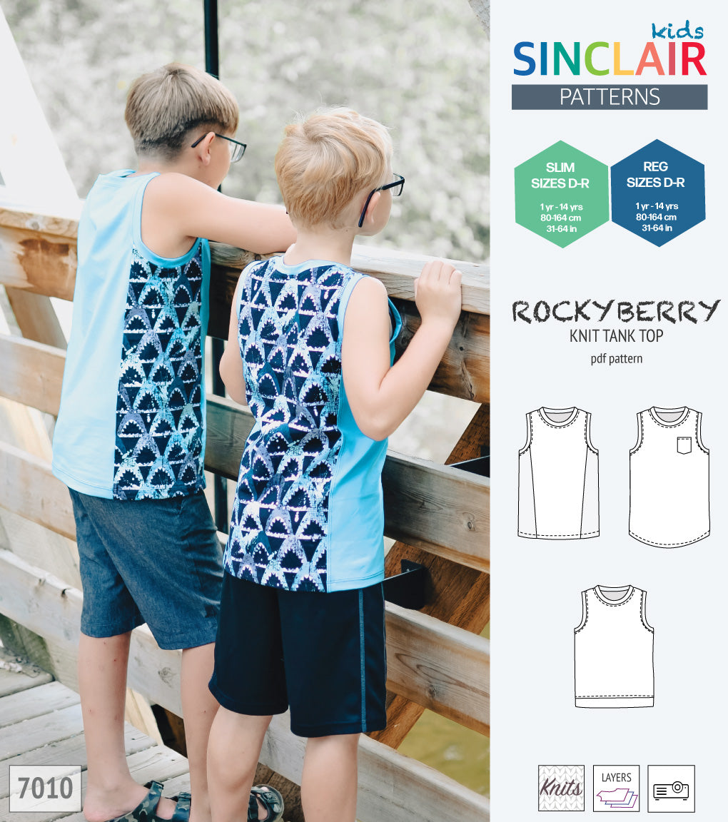 Rockyberry summer knit tank top and singlet for children (PDF SEWING ...