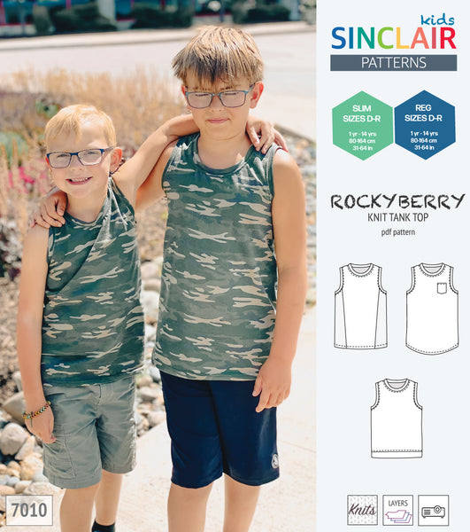 Rockyberry summer knit tank top and singlet for children (PDF SEWING ...