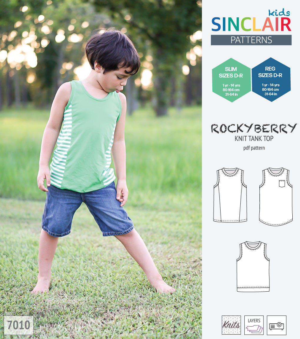 Rockyberry summer knit tank top and singlet for children (PDF SEWING ...