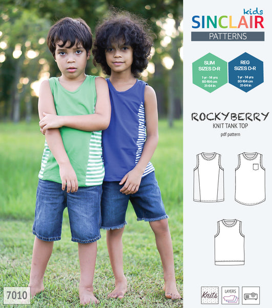 Rockyberry summer knit tank top and singlet for children (PDF SEWING ...