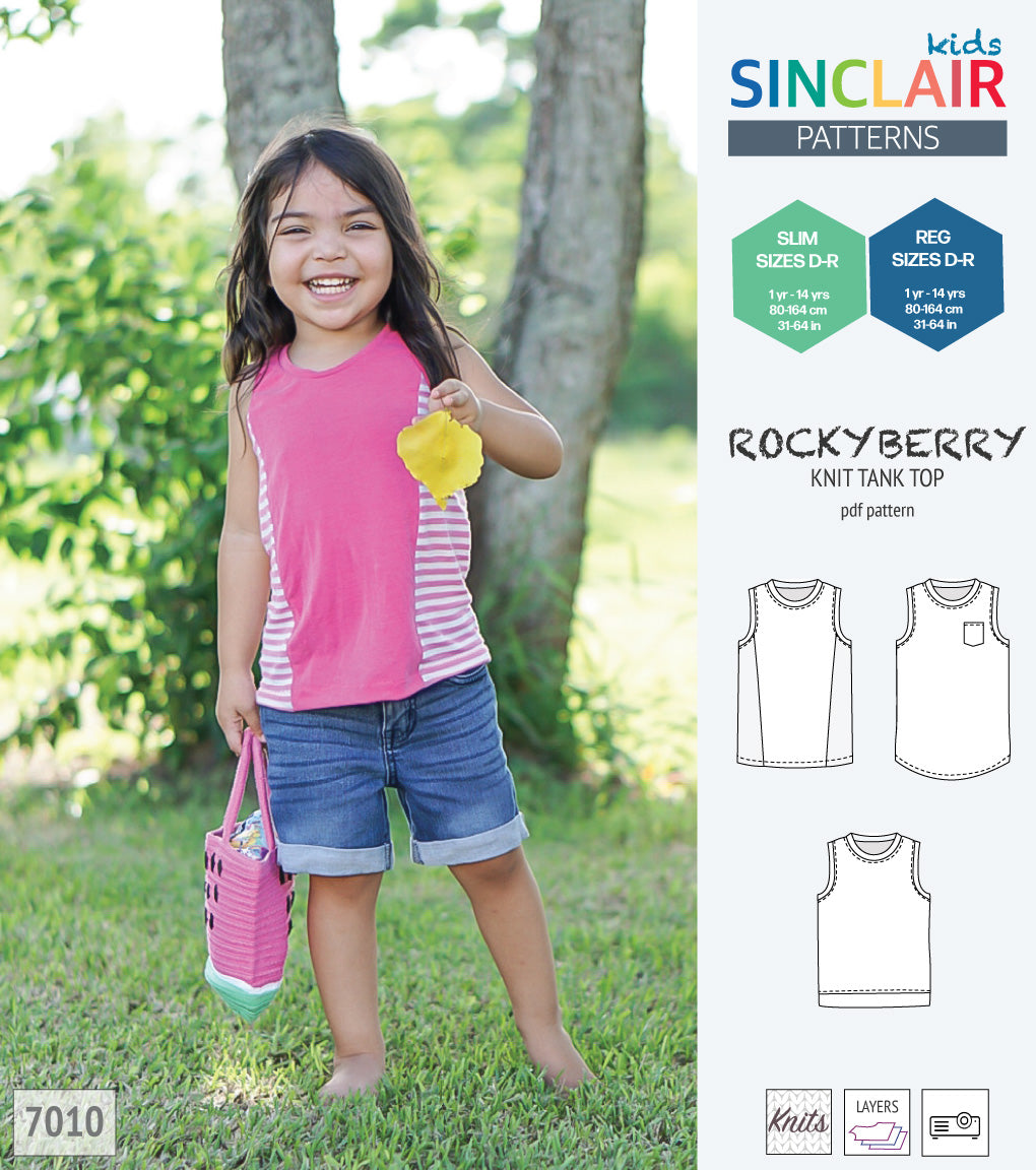 Rockyberry summer knit tank top and singlet for children (PDF SEWING ...