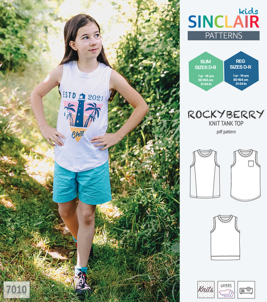 Rockyberry summer knit tank top and singlet for children (PDF SEWING ...