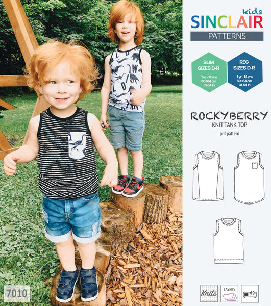 Rockyberry summer knit tank top and singlet for children (PDF SEWING ...