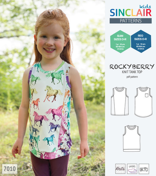 Rockyberry summer knit tank top and singlet for children (PDF