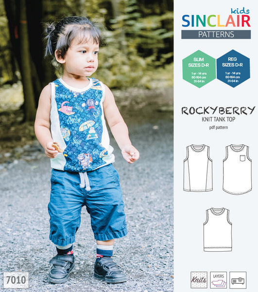 Rockyberry summer knit tank top and singlet for children (PDF SEWING ...