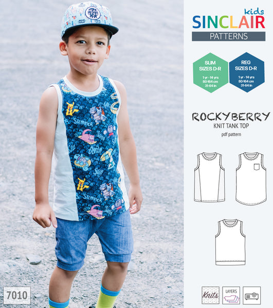 Rockyberry summer knit tank top and singlet for children (PDF SEWING ...