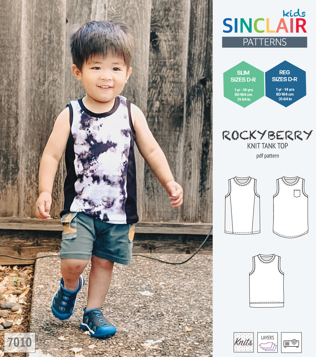 Rockyberry summer knit tank top and singlet for children (PDF SEWING ...