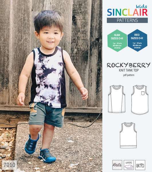 Rockyberry summer knit tank top and singlet for children (PDF SEWING ...