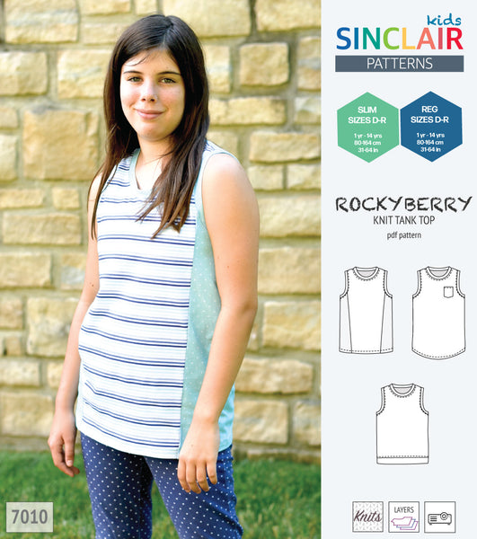 Rockyberry summer knit tank top and singlet for children (PDF SEWING ...
