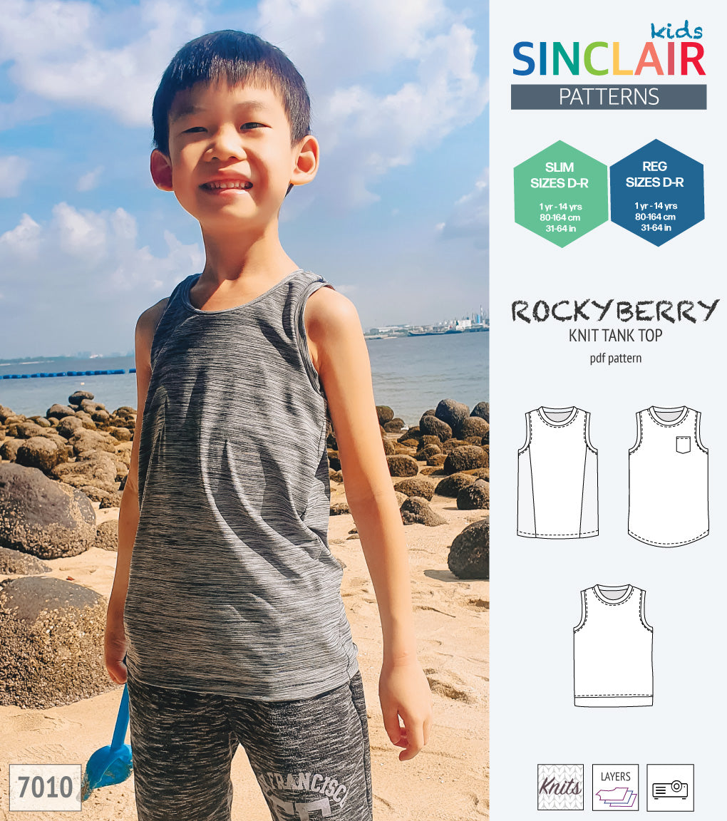 Rockyberry summer knit tank top and singlet for children (PDF SEWING ...