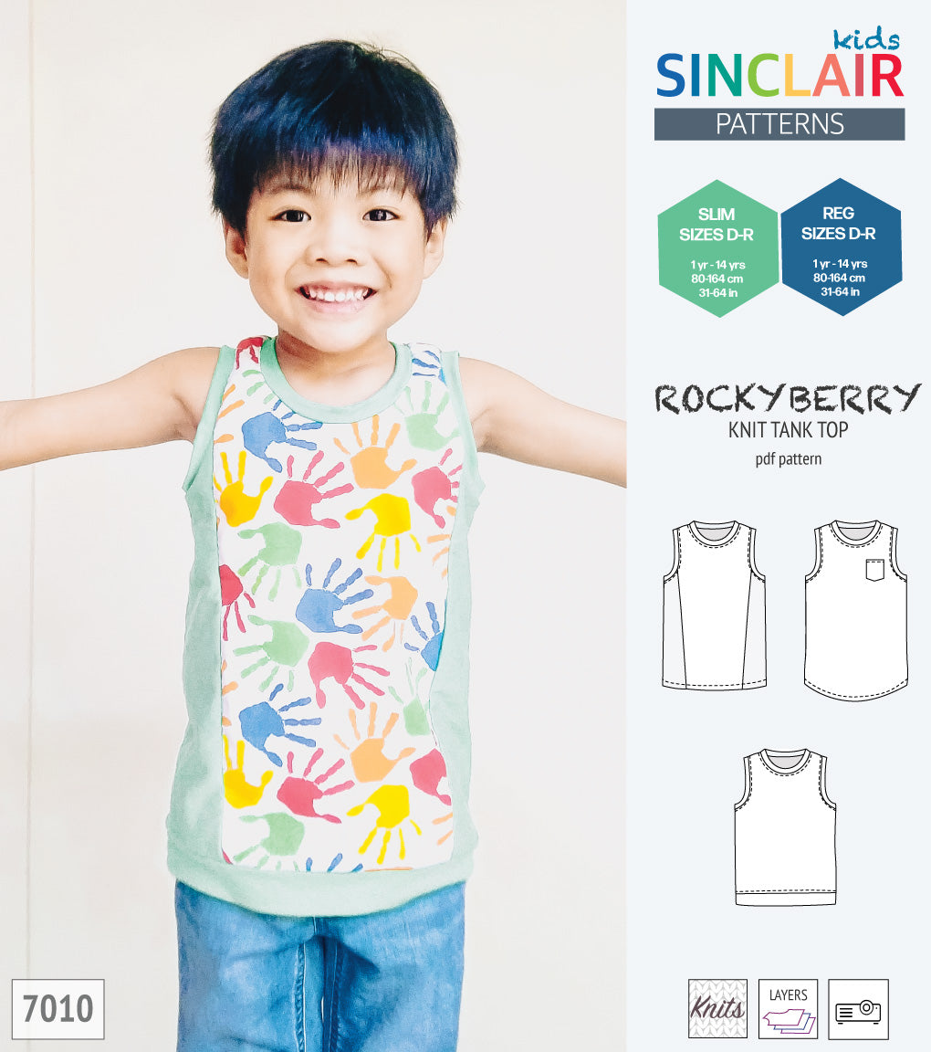 Rockyberry summer knit tank top and singlet for children (PDF SEWING ...