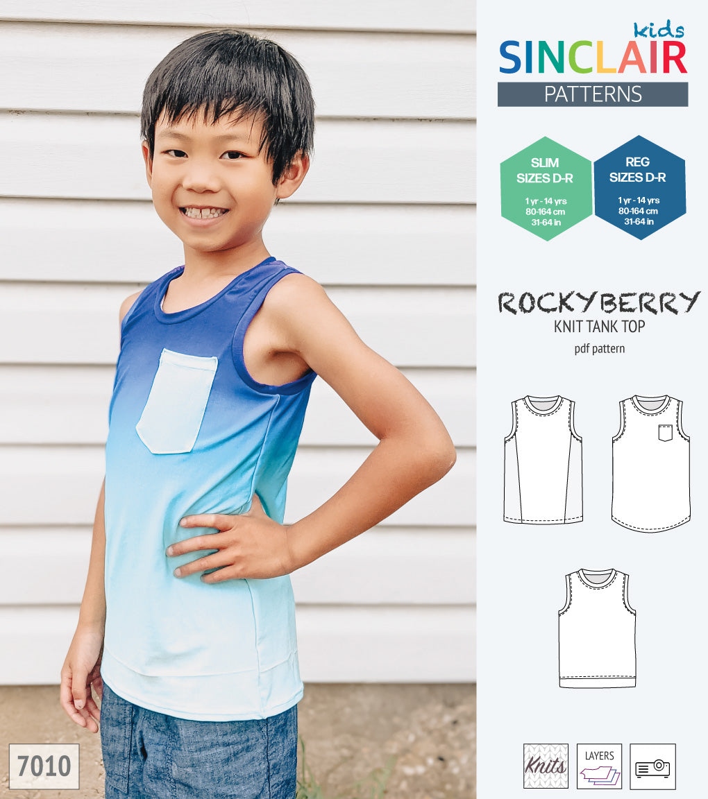 Rockyberry summer knit tank top and singlet for children (PDF SEWING ...