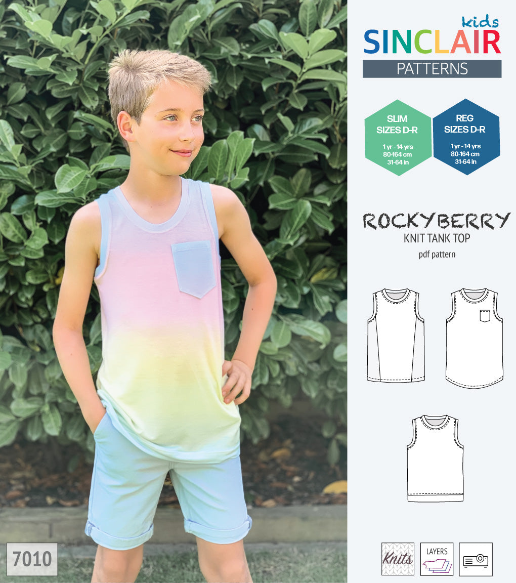 Rockyberry summer knit tank top and singlet for children (PDF SEWING ...