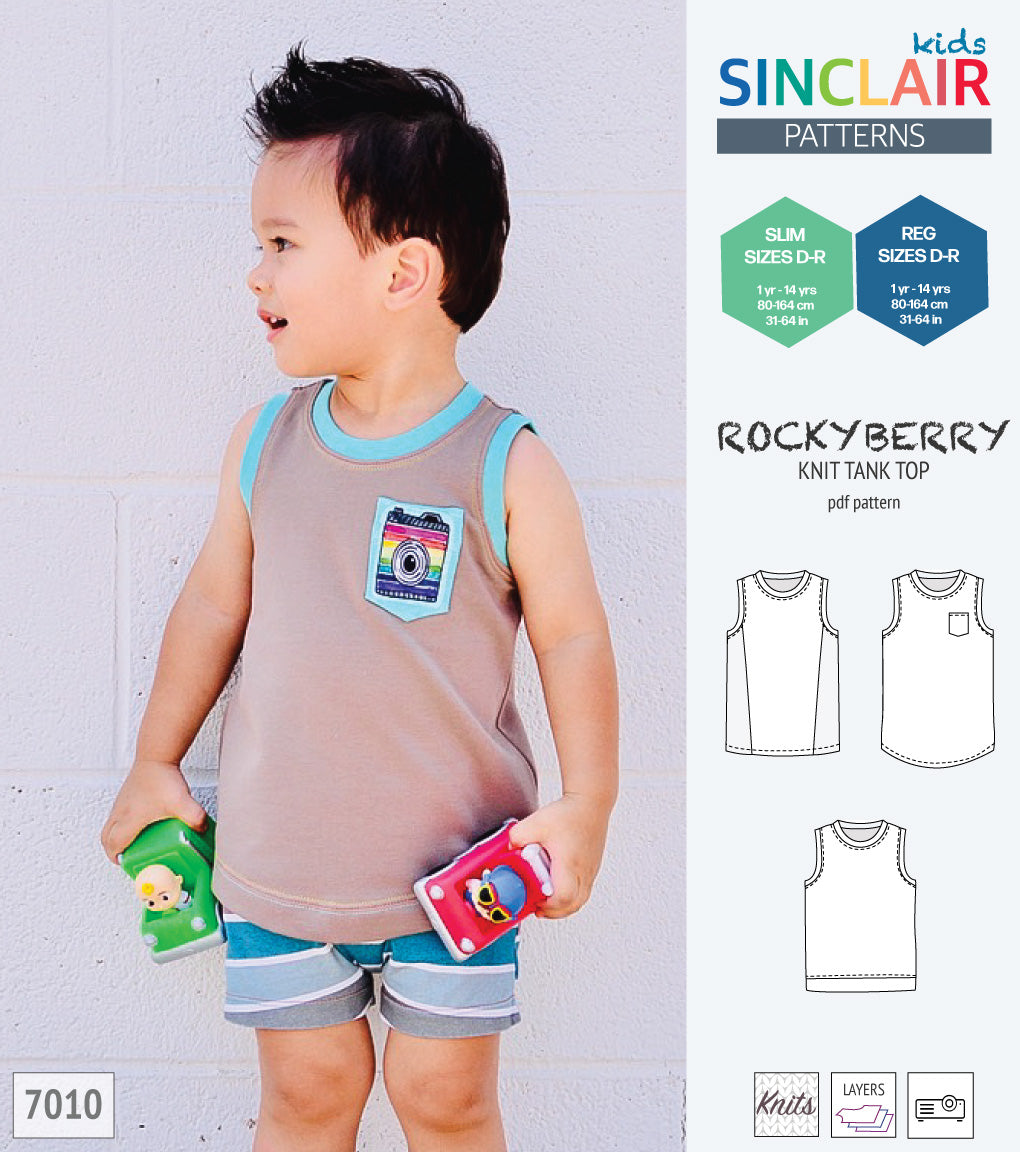 Rockyberry summer knit tank top and singlet for children (PDF