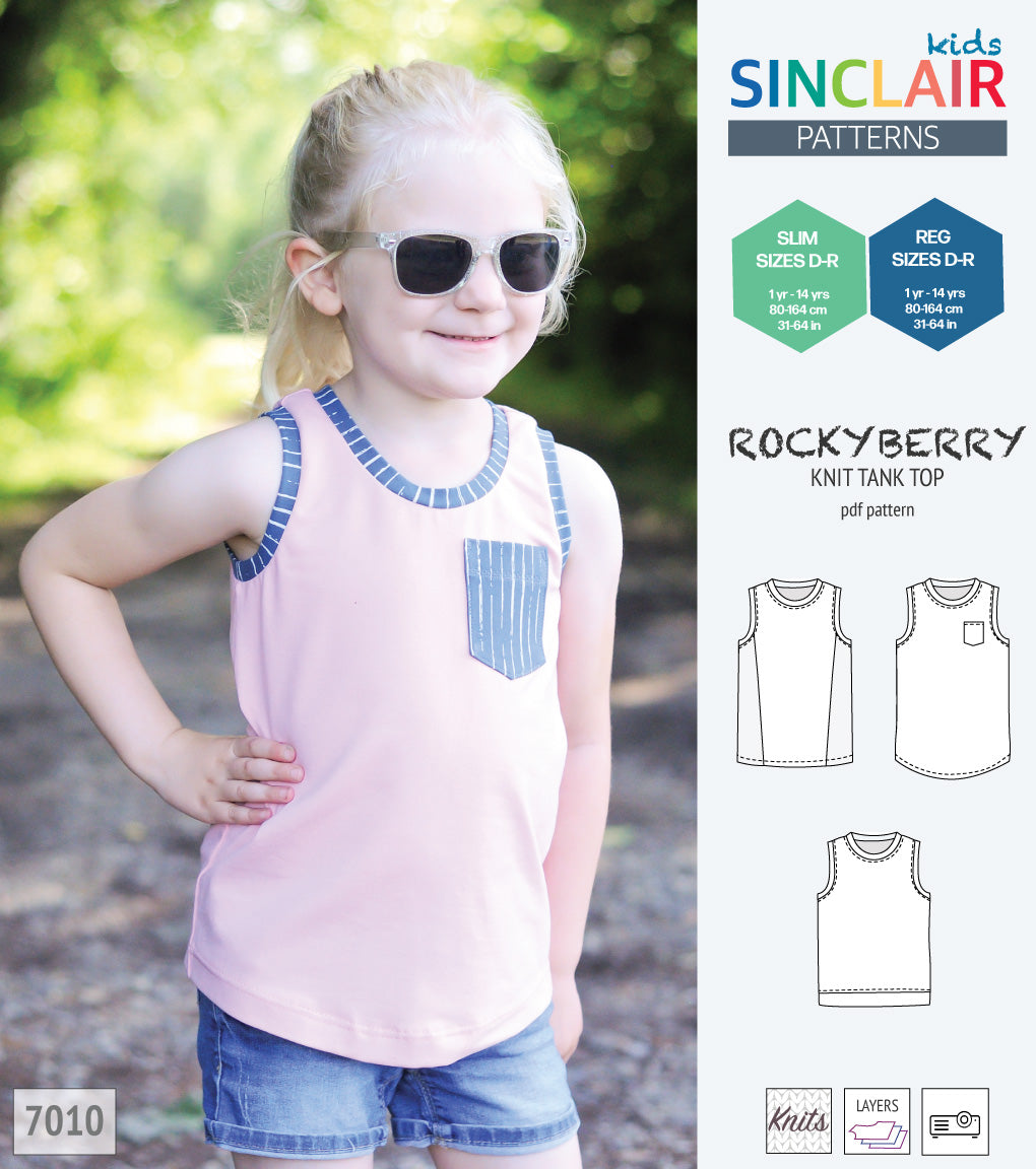 Rockyberry summer knit tank top and singlet for children (PDF SEWING ...
