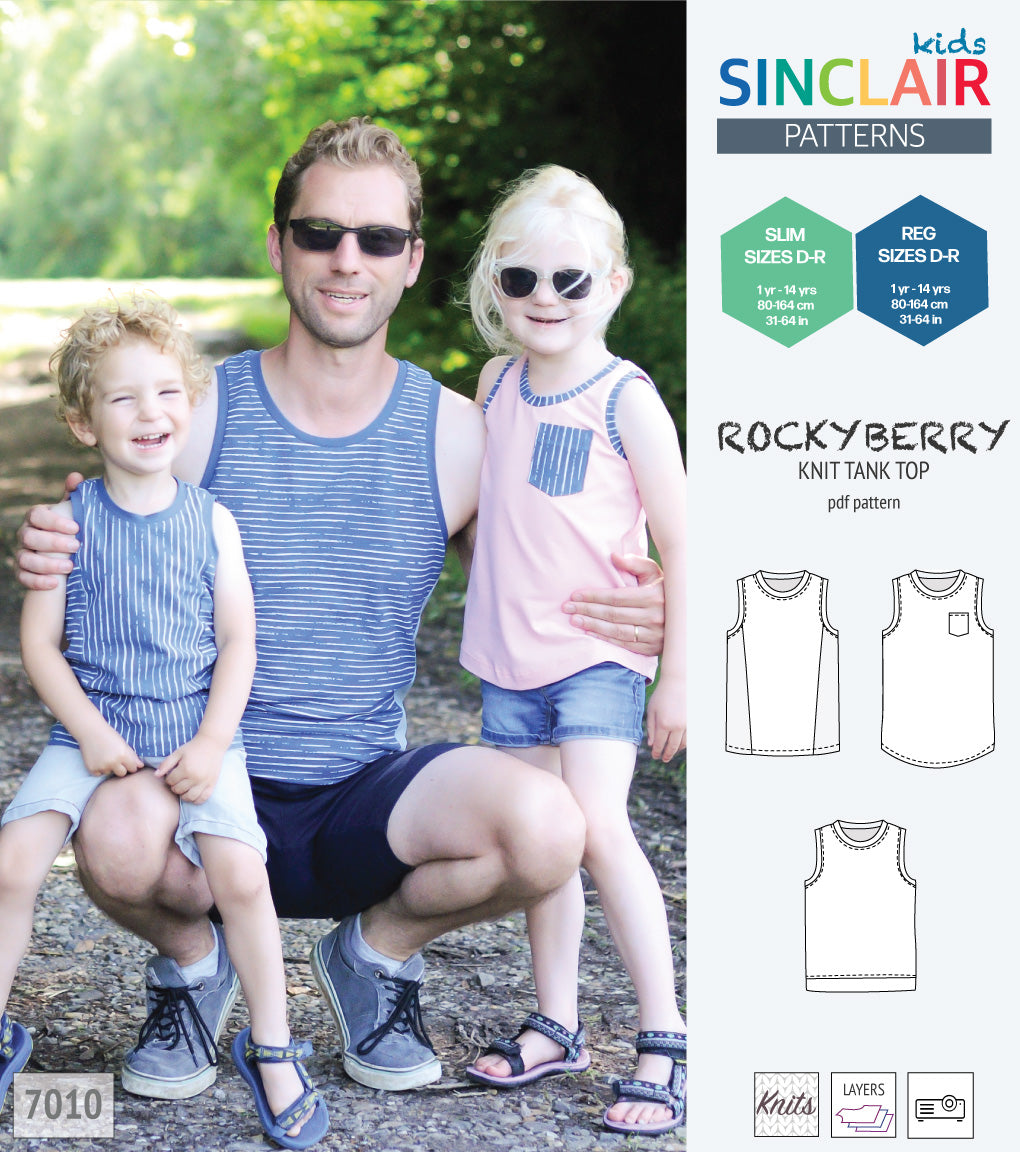 Rockyberry summer knit tank top and singlet for children (PDF SEWING ...