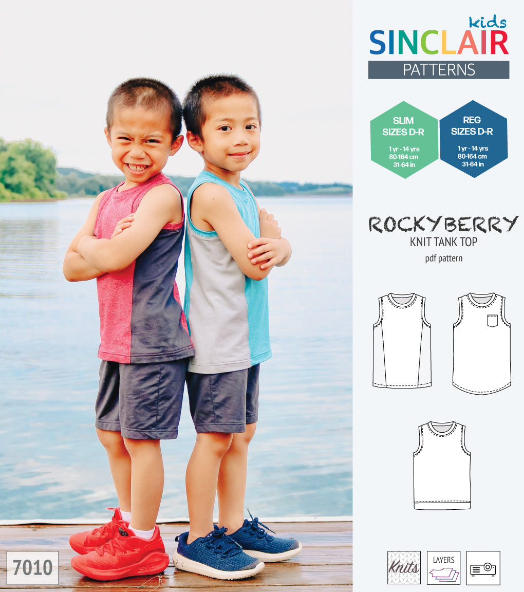 Rockyberry summer knit tank top and singlet for children (PDF SEWING ...