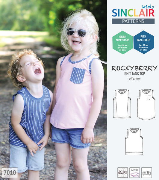Rockyberry summer knit tank top and singlet for children (PDF SEWING ...