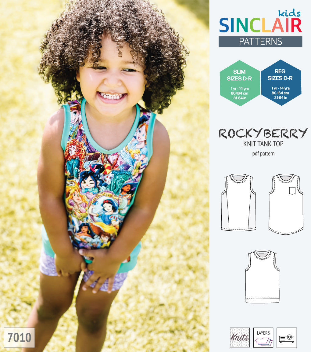 Rockyberry summer knit tank top and singlet for children (PDF SEWING ...