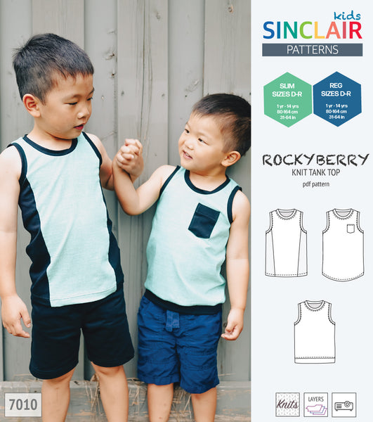 Rockyberry summer knit tank top and singlet for children (PDF SEWING ...