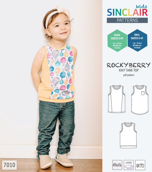 Rockyberry summer knit tank top and singlet for children (PDF SEWING ...