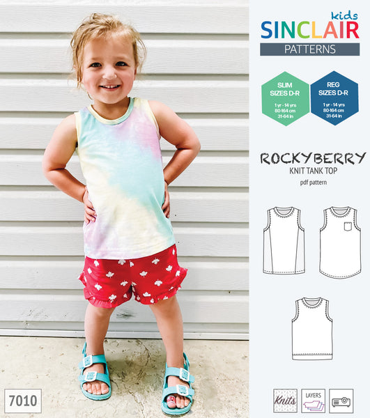 Rockyberry summer knit tank top and singlet for children (PDF SEWING ...