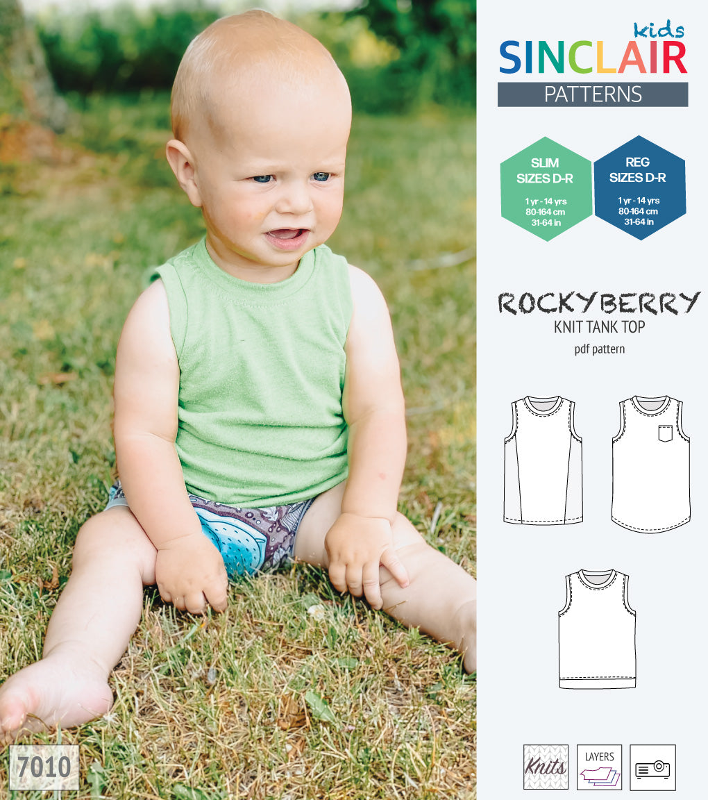 Rockyberry summer knit tank top and singlet for children (PDF SEWING ...