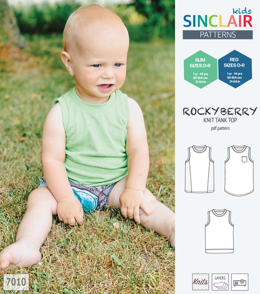 Rockyberry summer knit tank top and singlet for children (PDF SEWING ...
