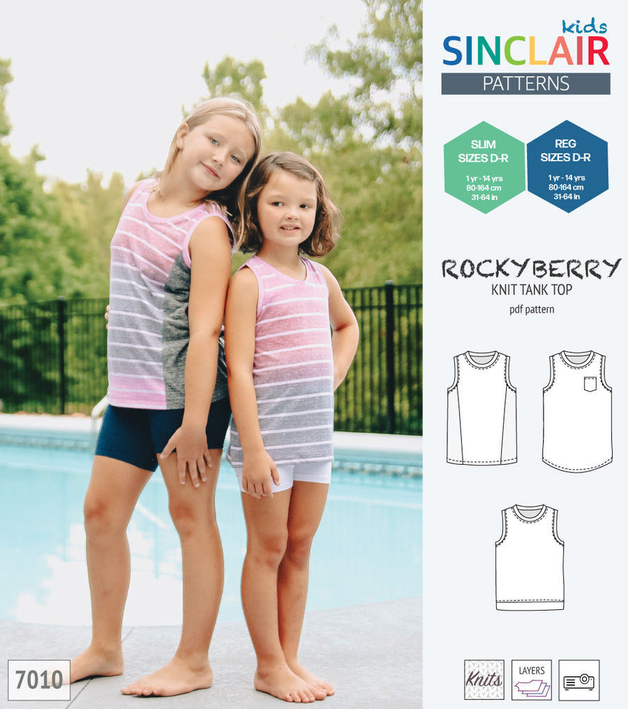Rockyberry summer knit tank top and singlet for children (PDF SEWING ...