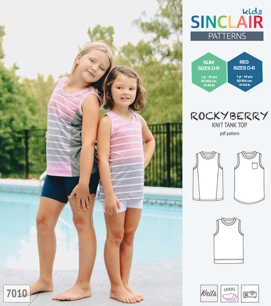 Rockyberry summer knit tank top and singlet for children (PDF SEWING ...
