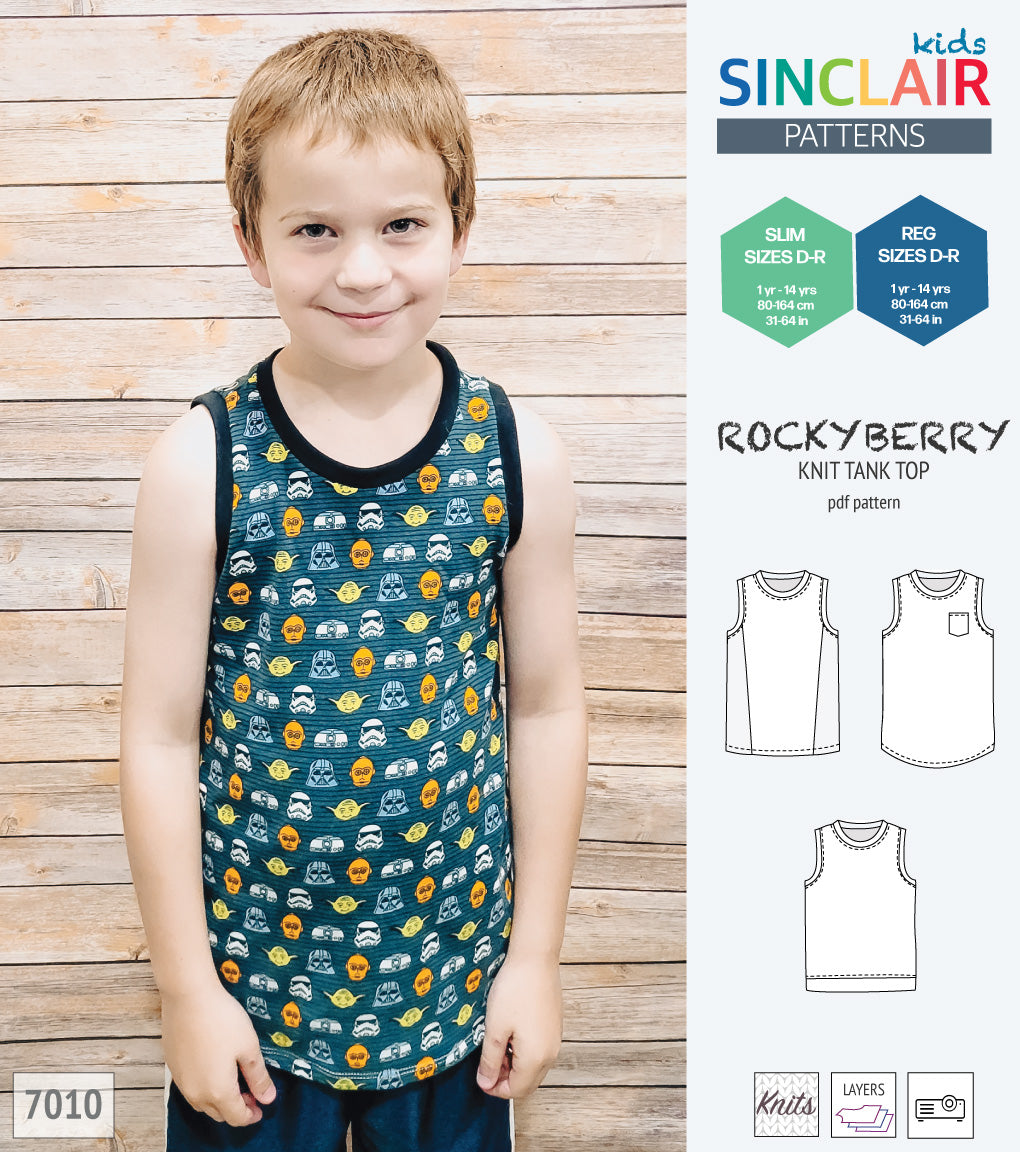 Rockyberry summer knit tank top and singlet for children (PDF SEWING ...