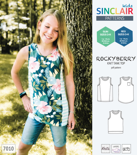 Rockyberry summer knit tank top and singlet for children (PDF SEWING ...
