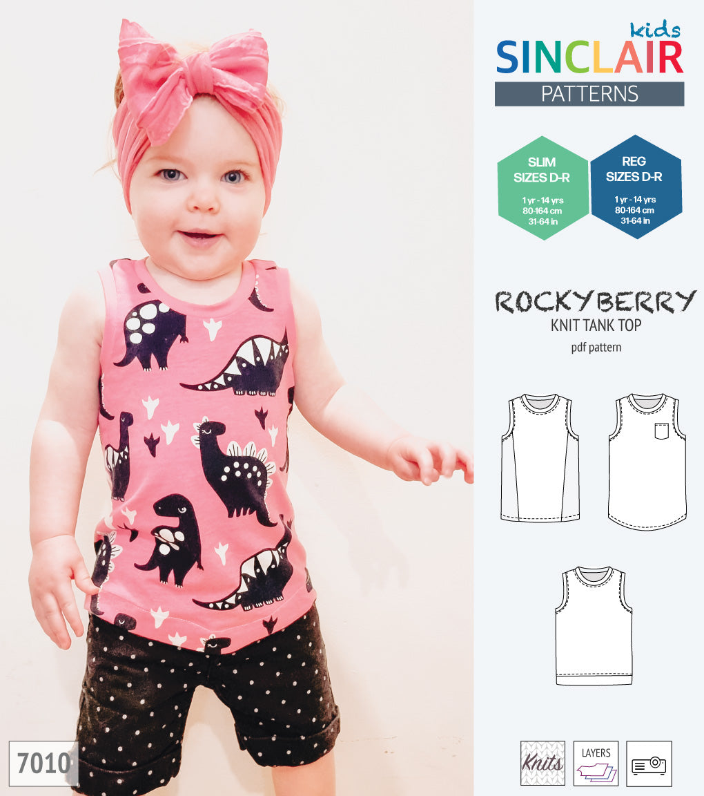 Rockyberry summer knit tank top and singlet for children (PDF SEWING ...
