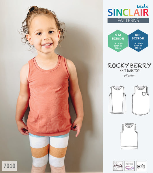 Rockyberry summer knit tank top and singlet for children (PDF SEWING ...